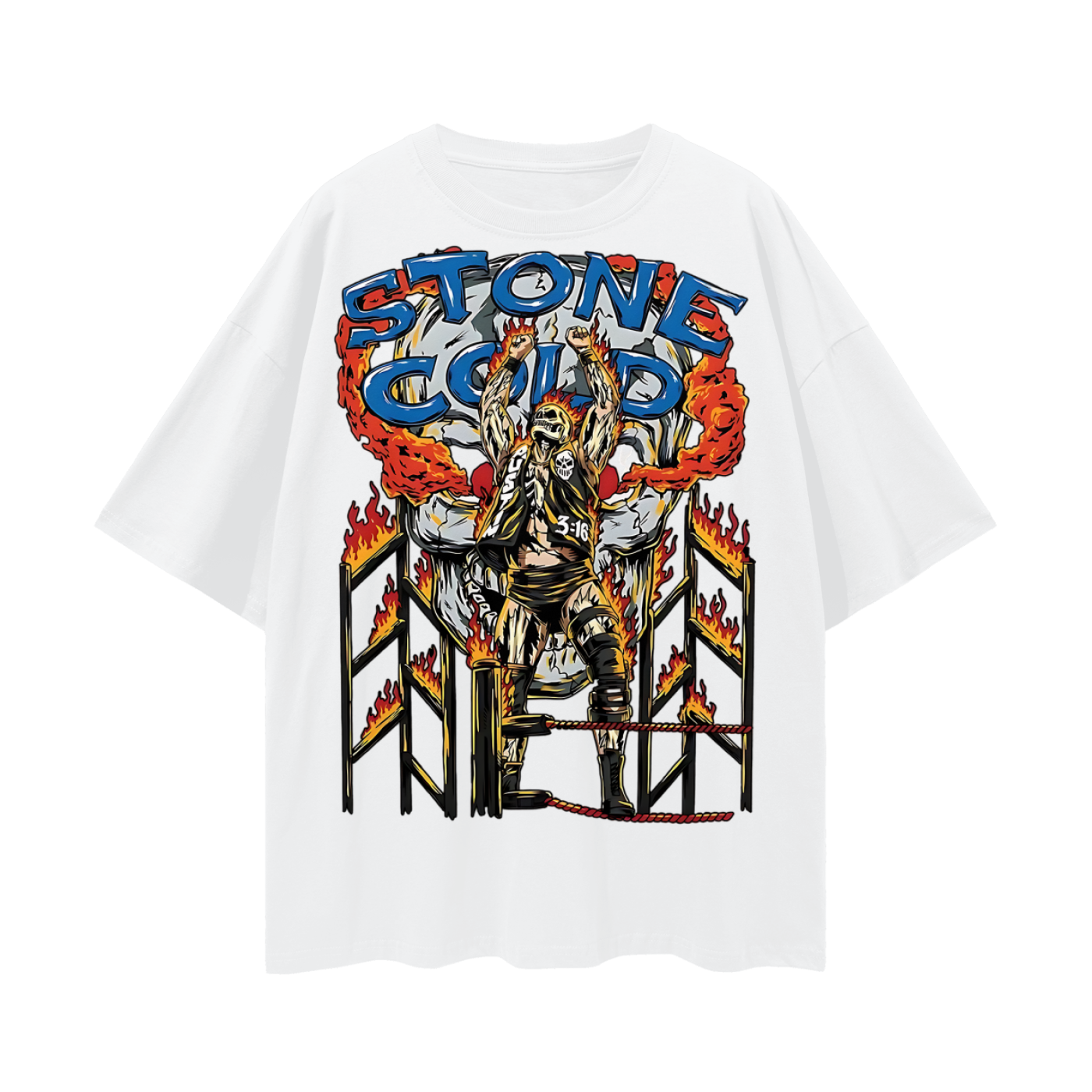 Stone Cold Steve Austin 90s Vintage Like Graphic Oversized T Shirt