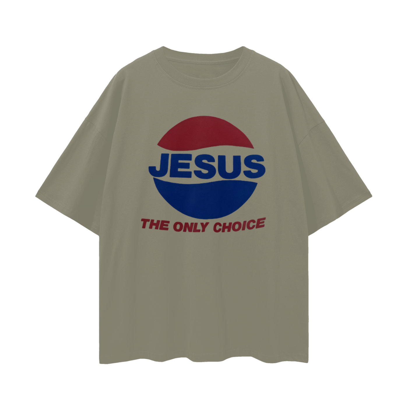 Religious Jesus Pepsi The Only Way Graphic Oversized T Shirt