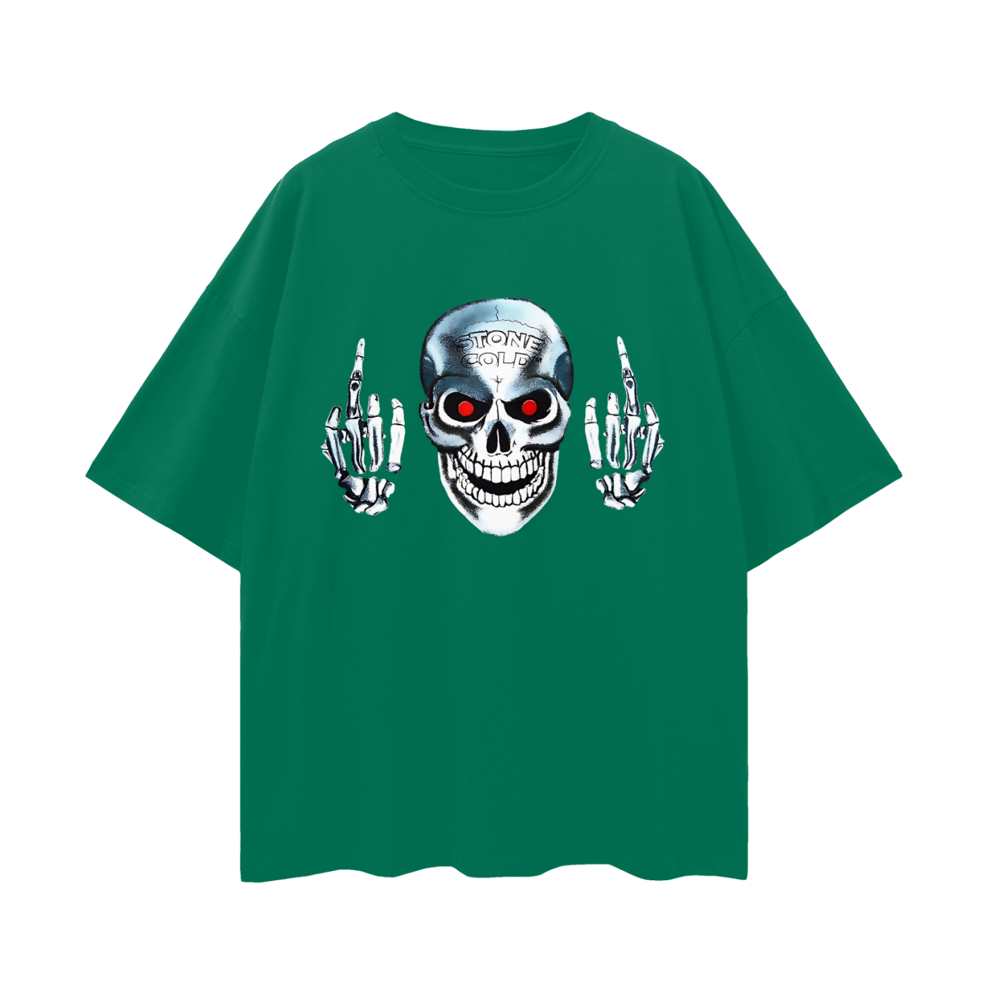 Vintage Like Stone Cold Middle Finger Graphic Oversized T Shirt