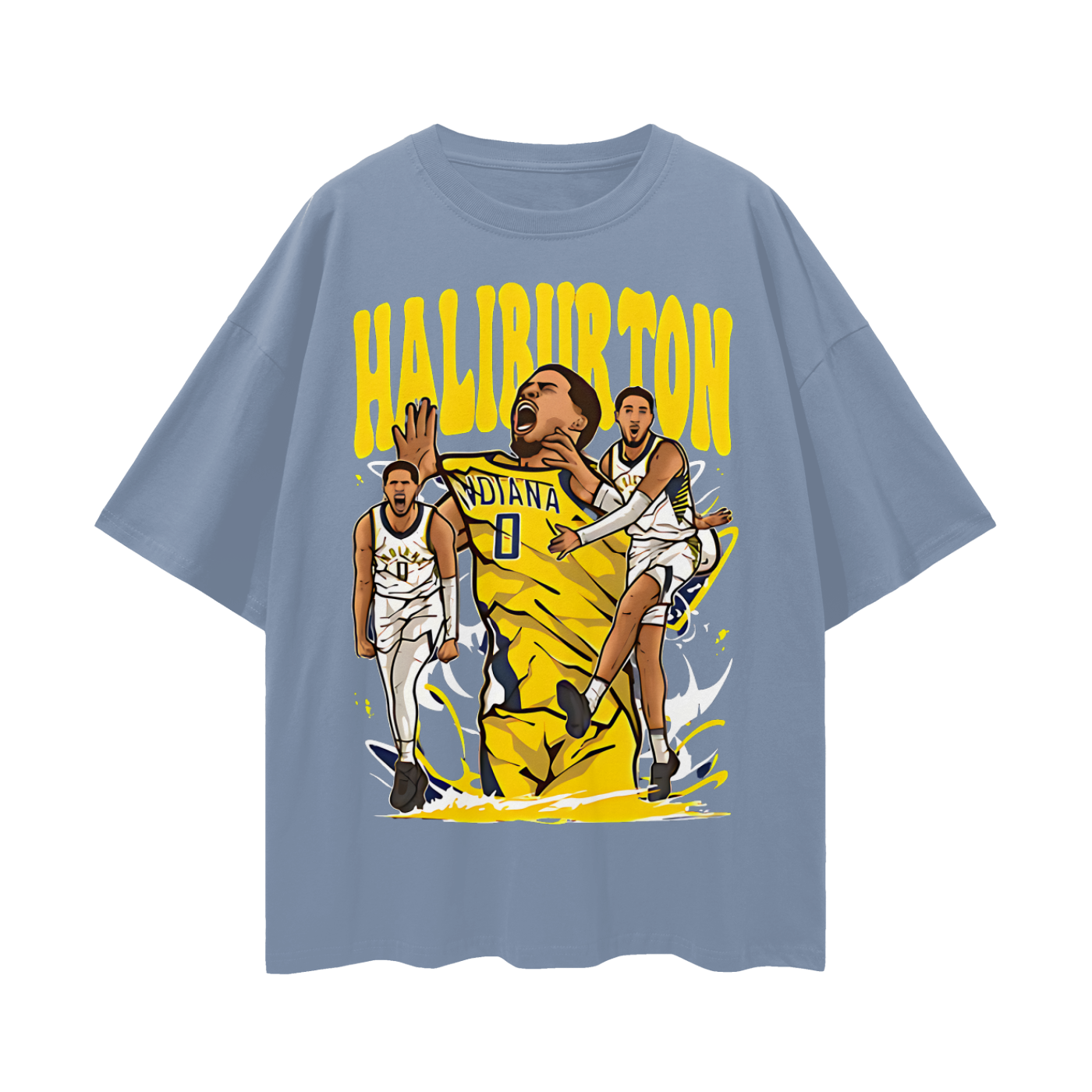 Tyrese Haliburton Pacers 90s Y2K Vintage Like Graphic Oversized T Shirt