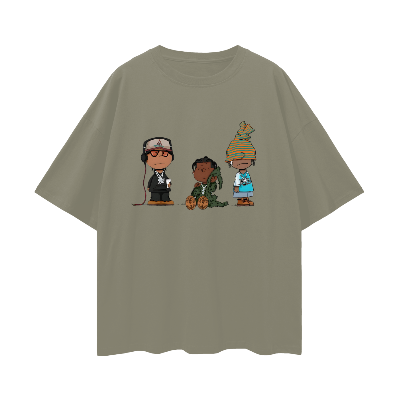Concrete Boys Cartoon Y2K Vintage Like Graphic Oversized T Shirt