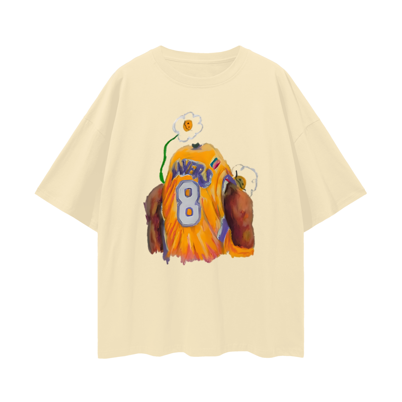 Kobe Bryant Painting 90s Y2K Vintage Like Graphic Oversized T Shirt