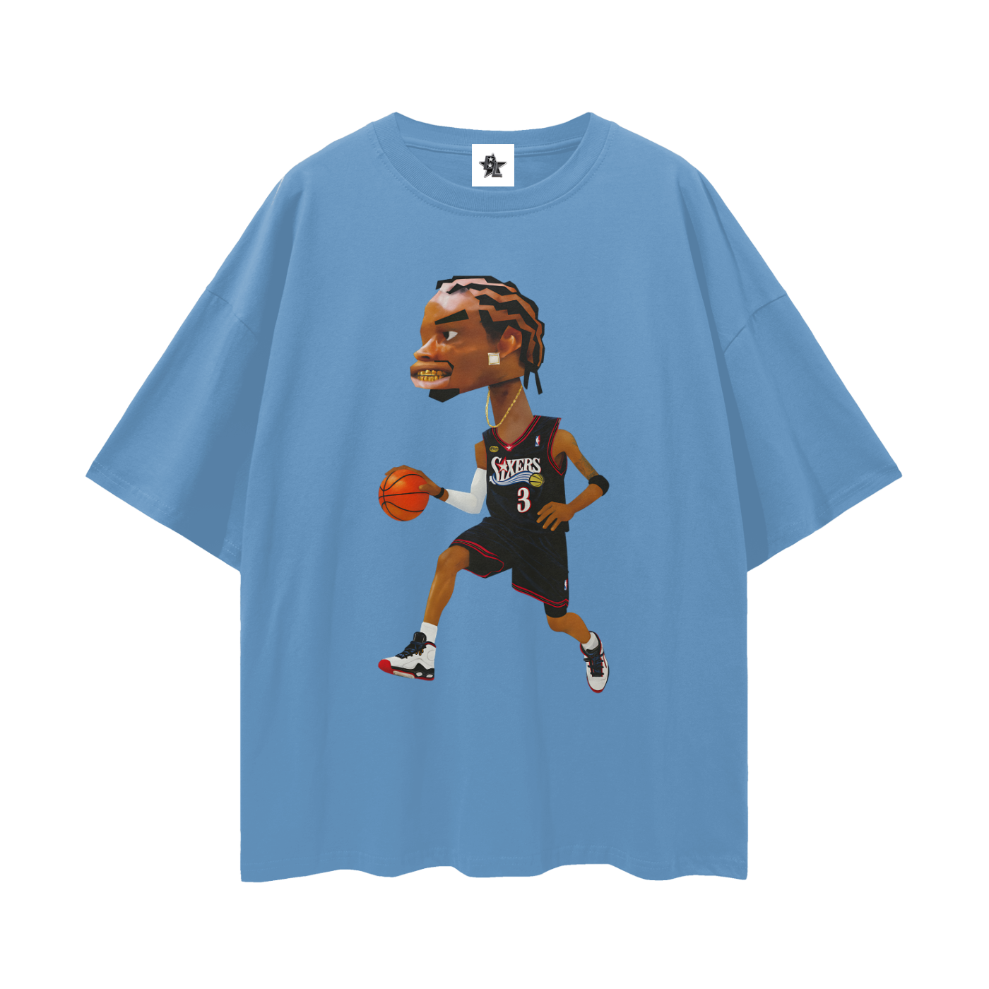 Vintage/Y2K Allen Iverson Sixers Oversized T Shirt