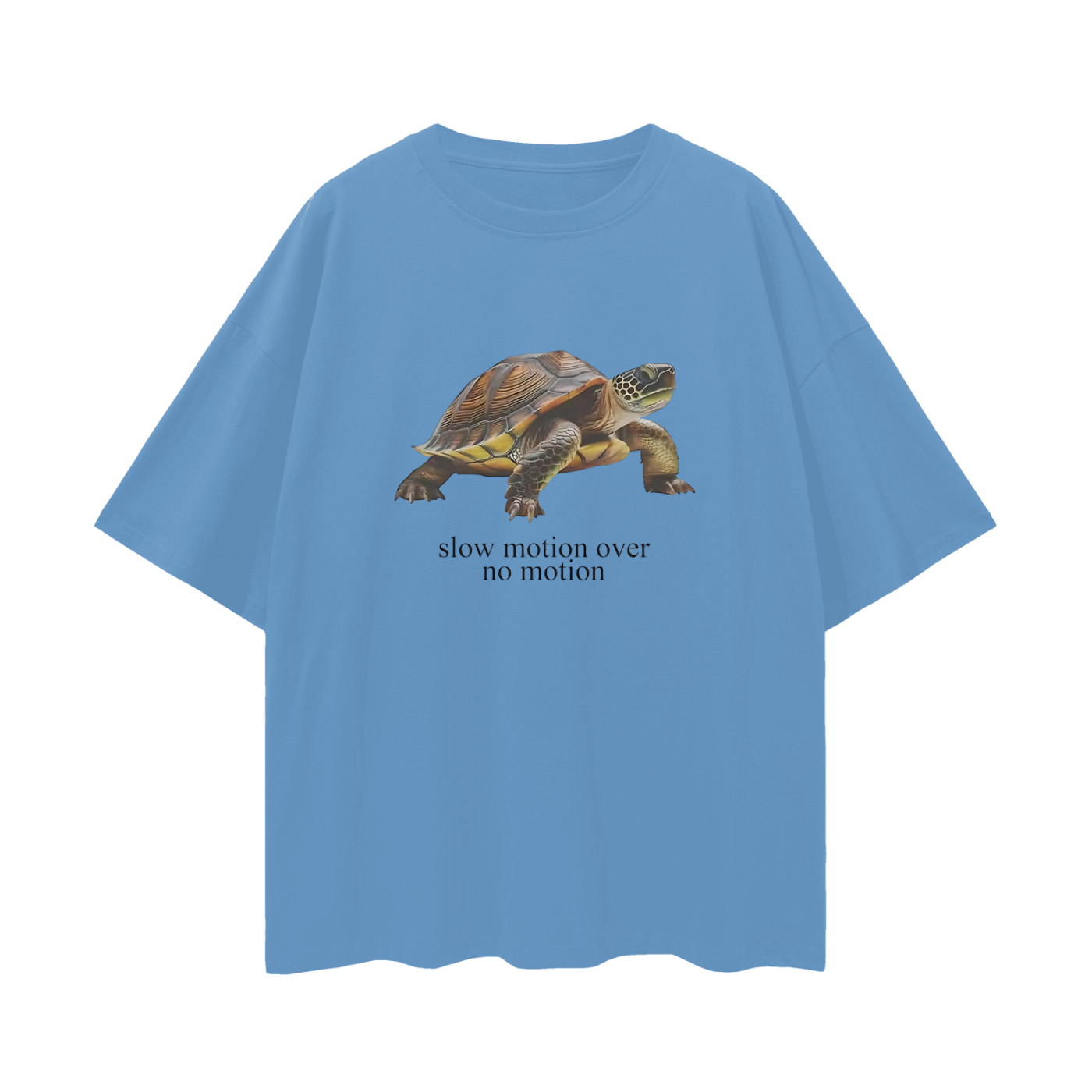 Funny Slow Motion Over No Motion Turtle Vintage Like Graphic Oversized T Shirt