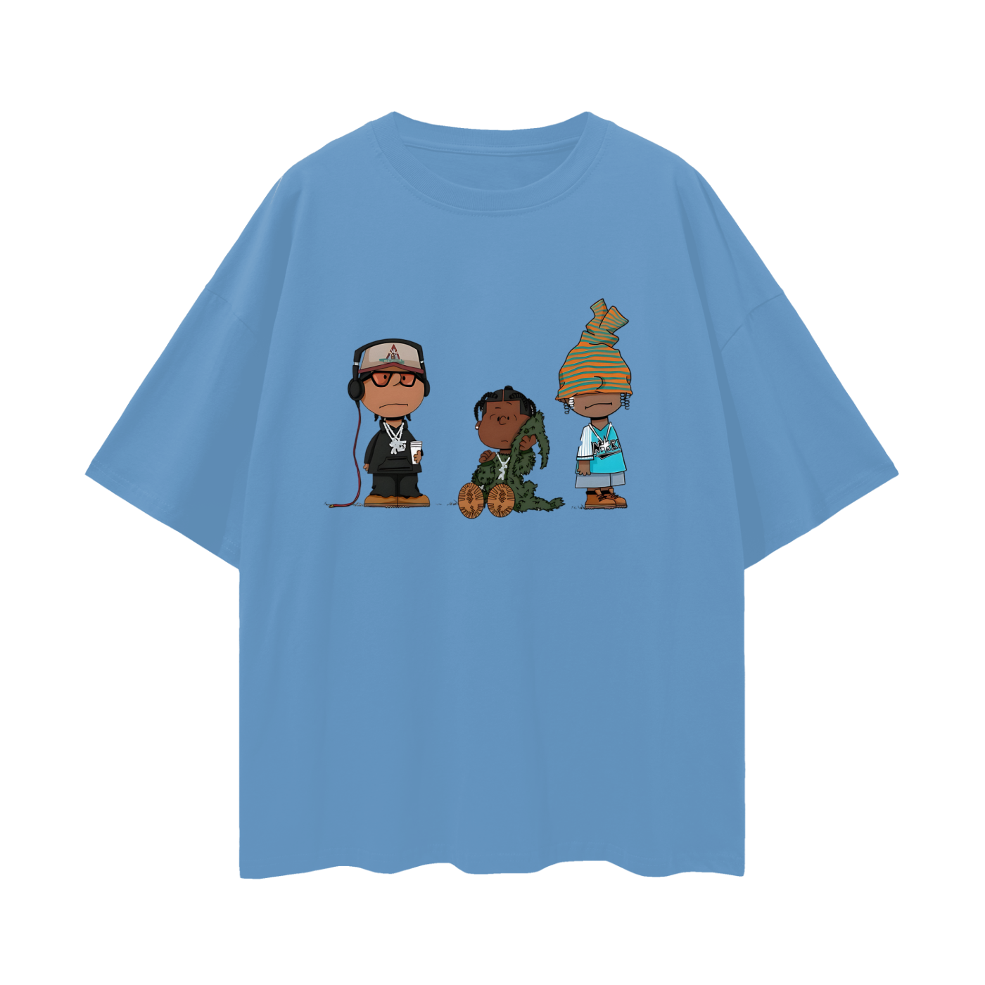 Concrete Boys Cartoon Y2K Vintage Like Graphic Oversized T Shirt