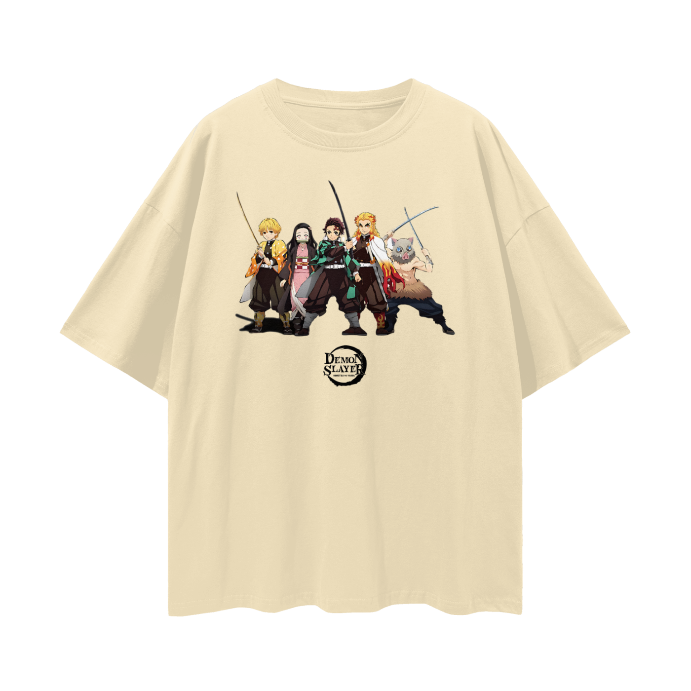 Vintage/Y2K Demon Slayer Anime All Characters Oversized T Shirt
