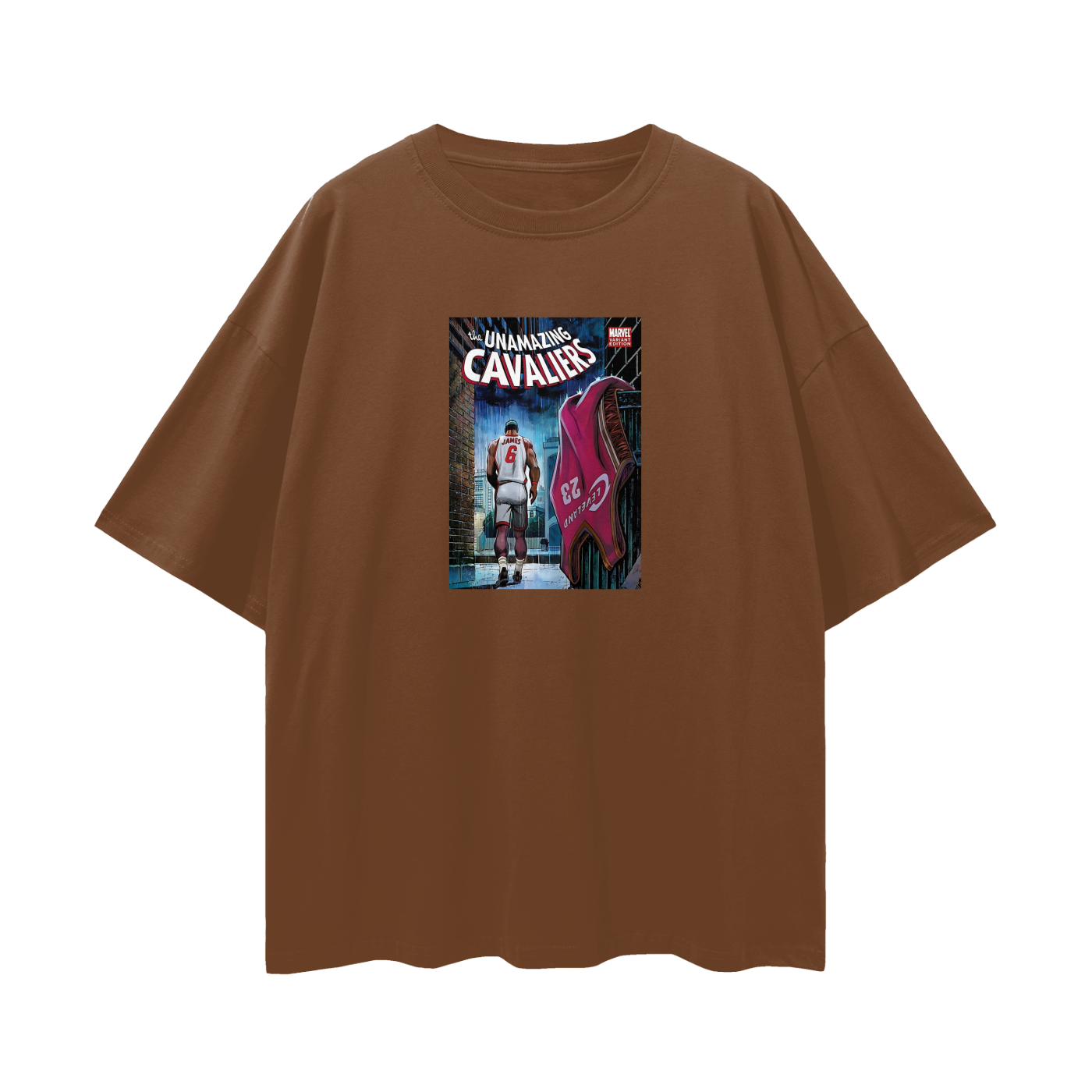 Lebron James Marvel Comic Cavaliers 90s Vintage Like Graphic Oversized T Shirt