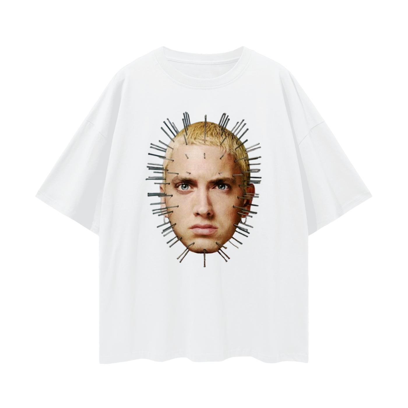 Vintage Like Nail Head Eminem Graphic Oversized T Shirt