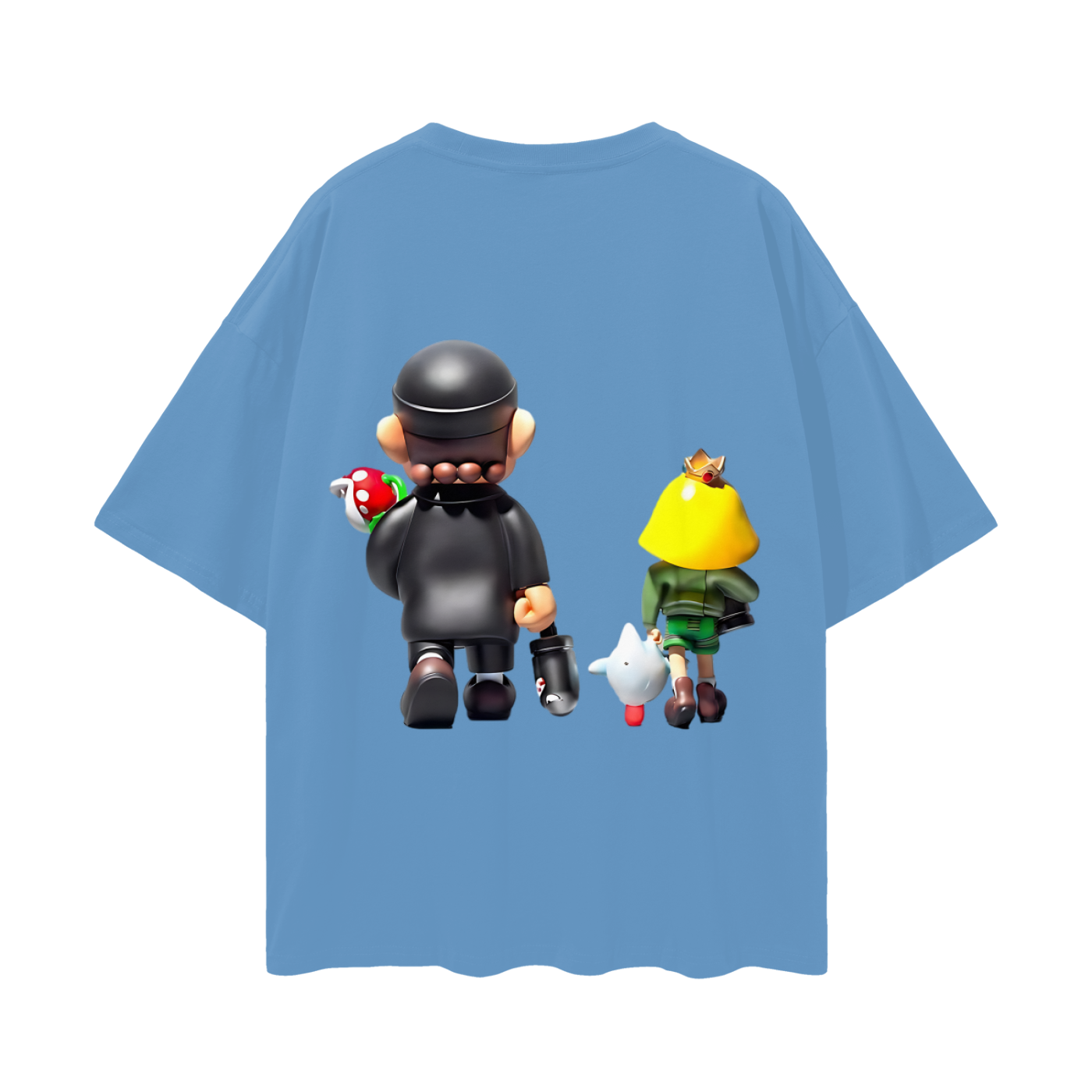Vintage Like Super Mario Peach Leon Y2K Graphic Oversized T Shirt