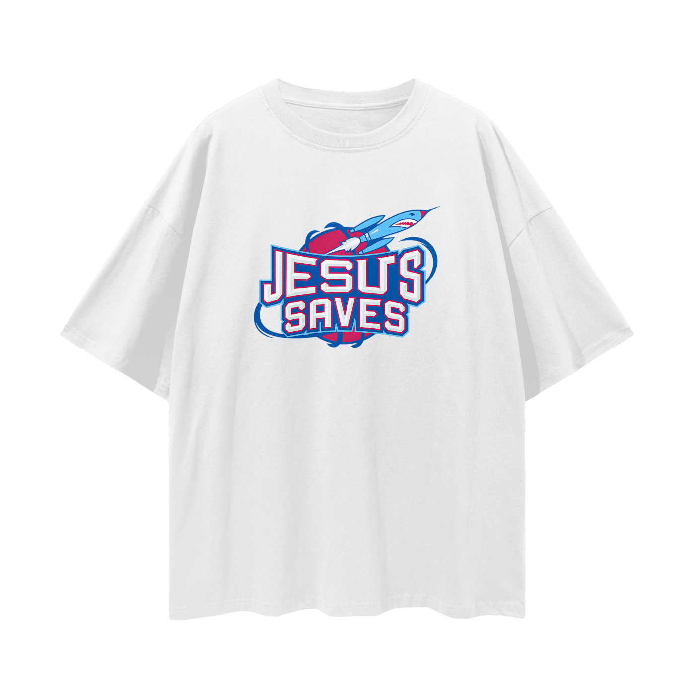 Religious Jesus Saves Vintage Houston Rockets Like Graphic Oversized T Shirt