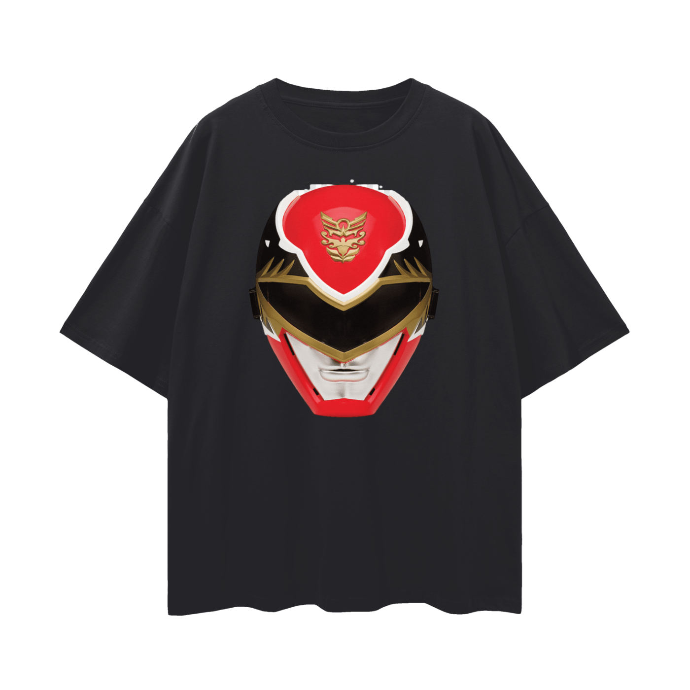 Red Power Ranger Mask Oversized T Shirt