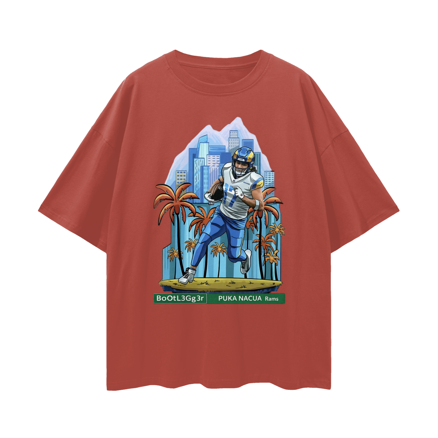 Vintage/Y2K Rams Puka Nacua Downtown Rookie Oversized T Shirt
