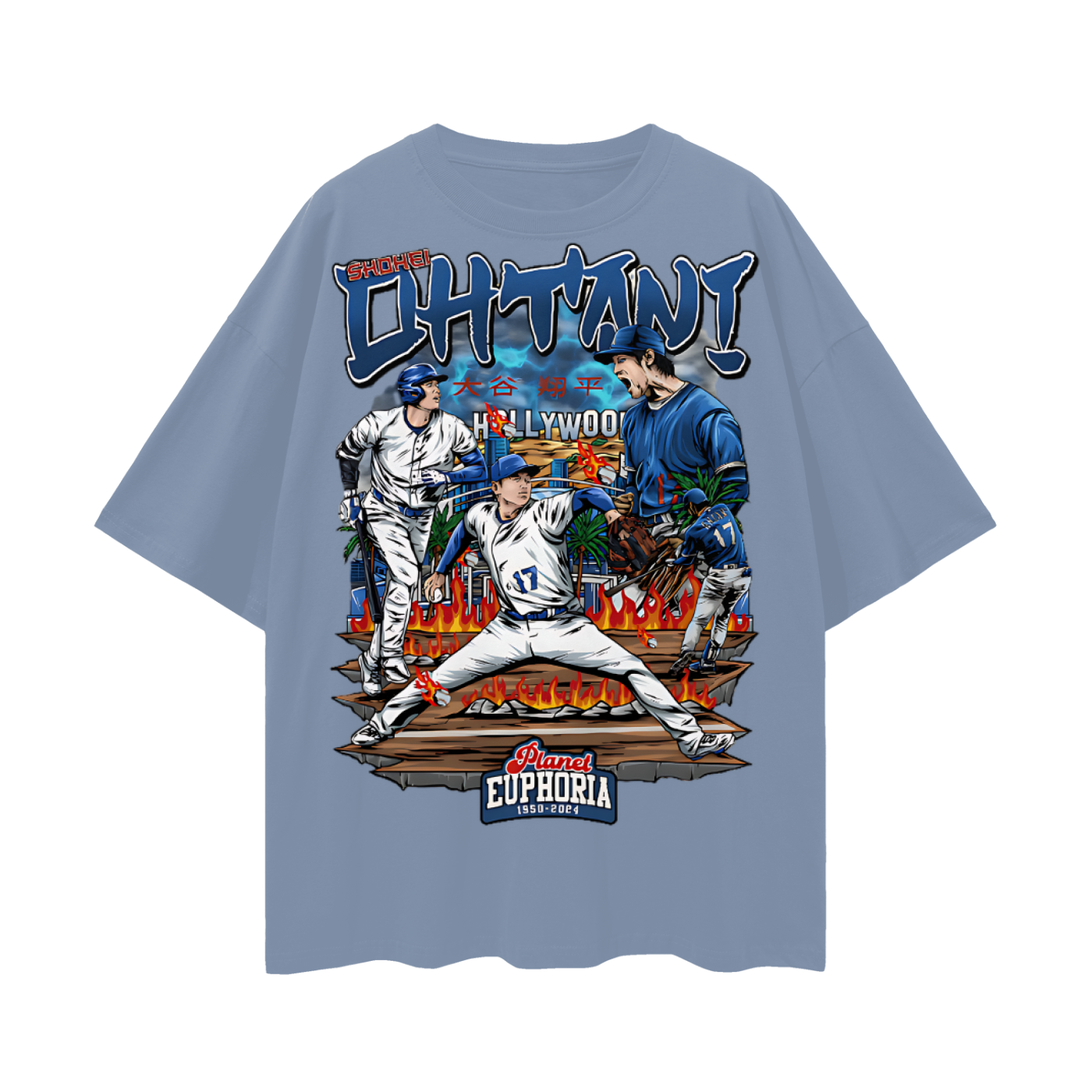 Shohei Otani Dodgers PE MLB Baseball Vintage Like Graphic Oversized T Shirt
