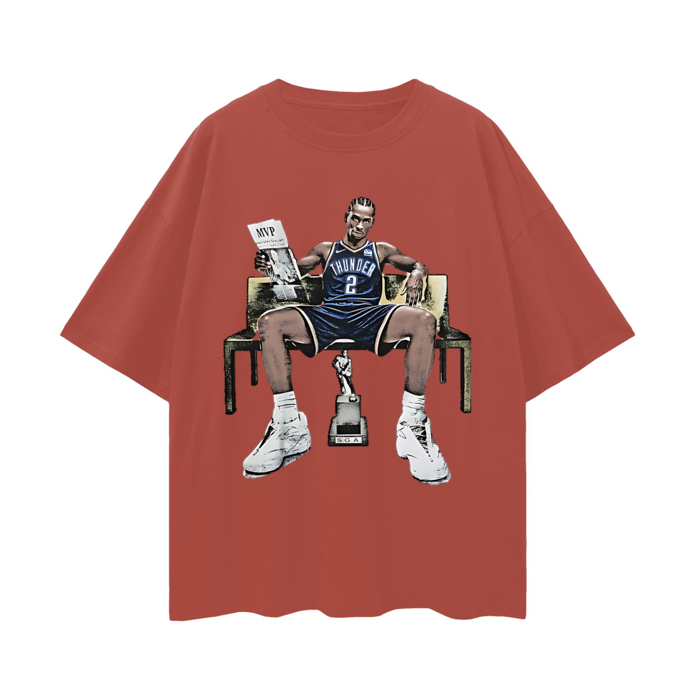 Shai Gilgeous Alexander Thunder MVP 90s Y2K Vintage Like Graphic Oversized T Shirt