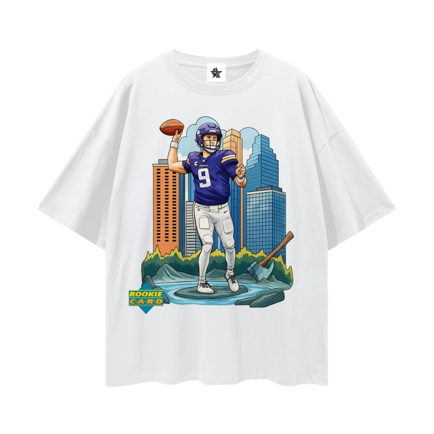 Vintage/Y2K JJ McCarthy Downtown Rookie Oversized T Shirt