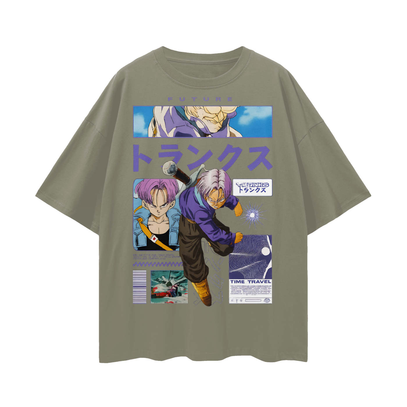 Vintage/Y2K Future Trunks Anime Character Oversized T Shirt