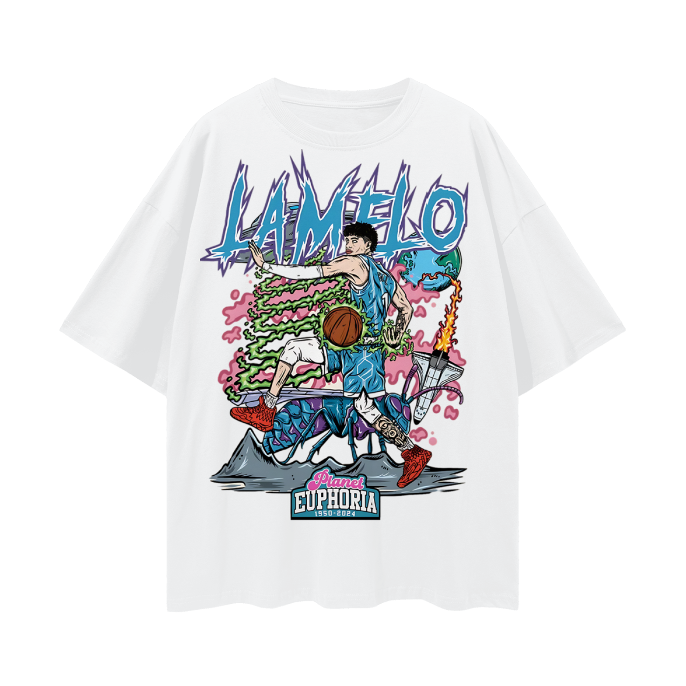 LaMelo Ball NBA PA Skeleton Graphic Oversized T Shirt