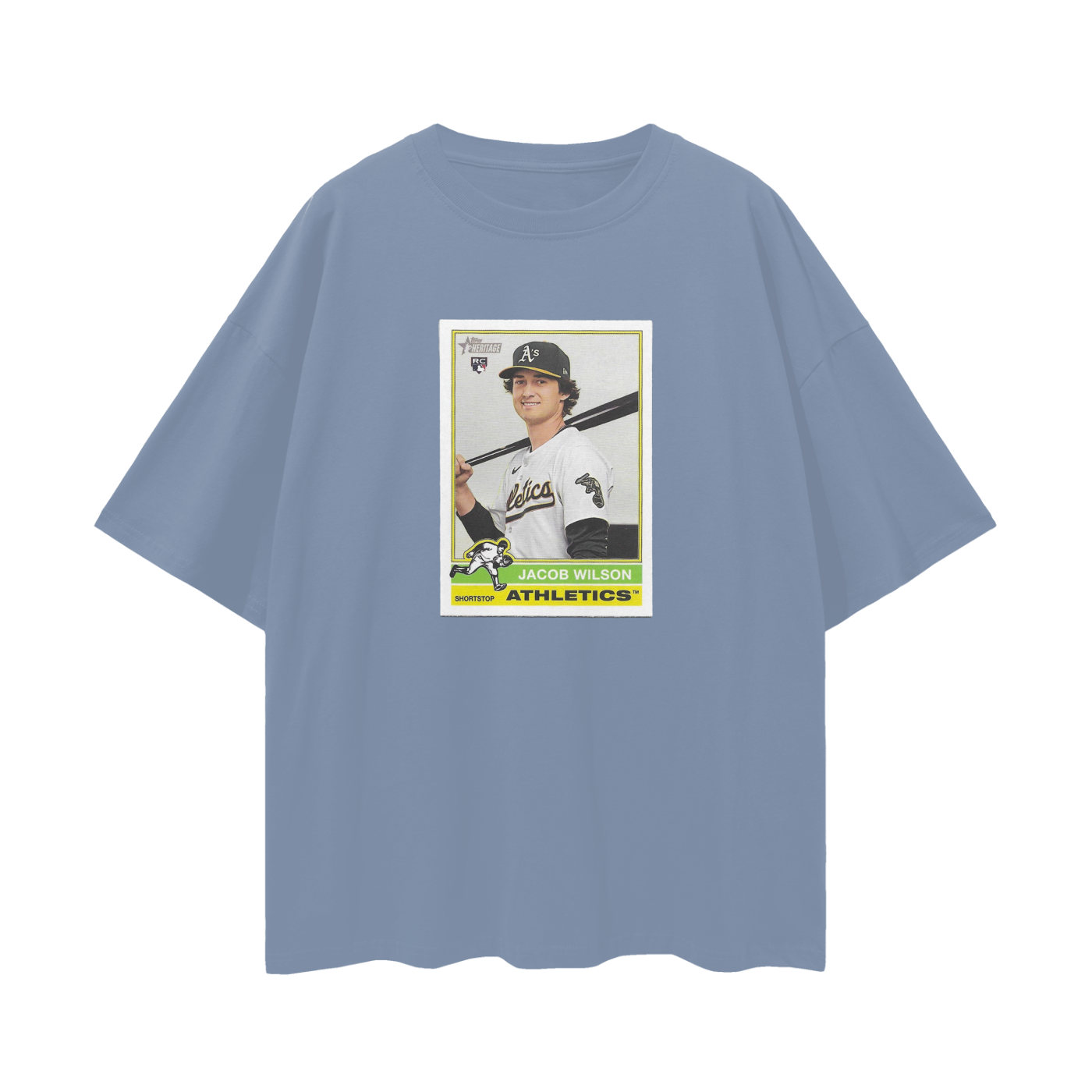 Jacob Wilson Athletics Rookie Card T Shirt Vintage Like Graphic Oversized T Shirt