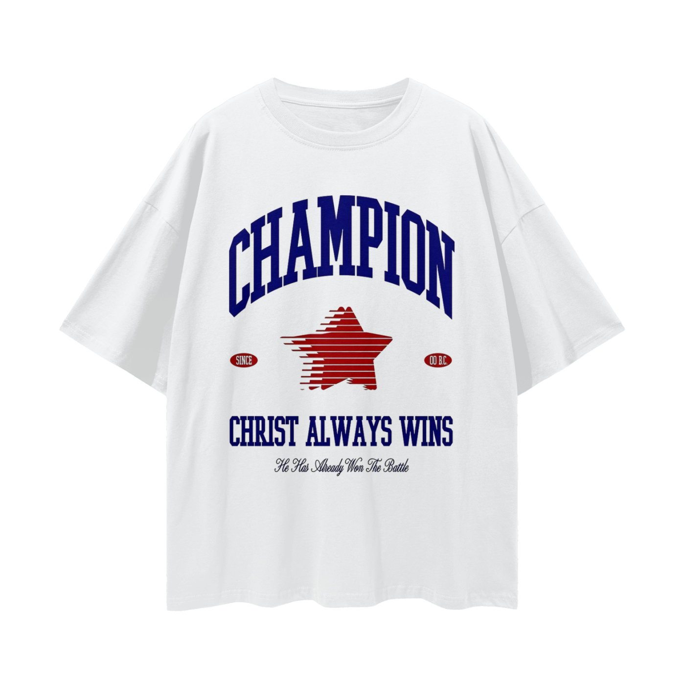 Religious Christ Always Wins 90s Y2K Vintage Like Graphic Oversized T Shirt