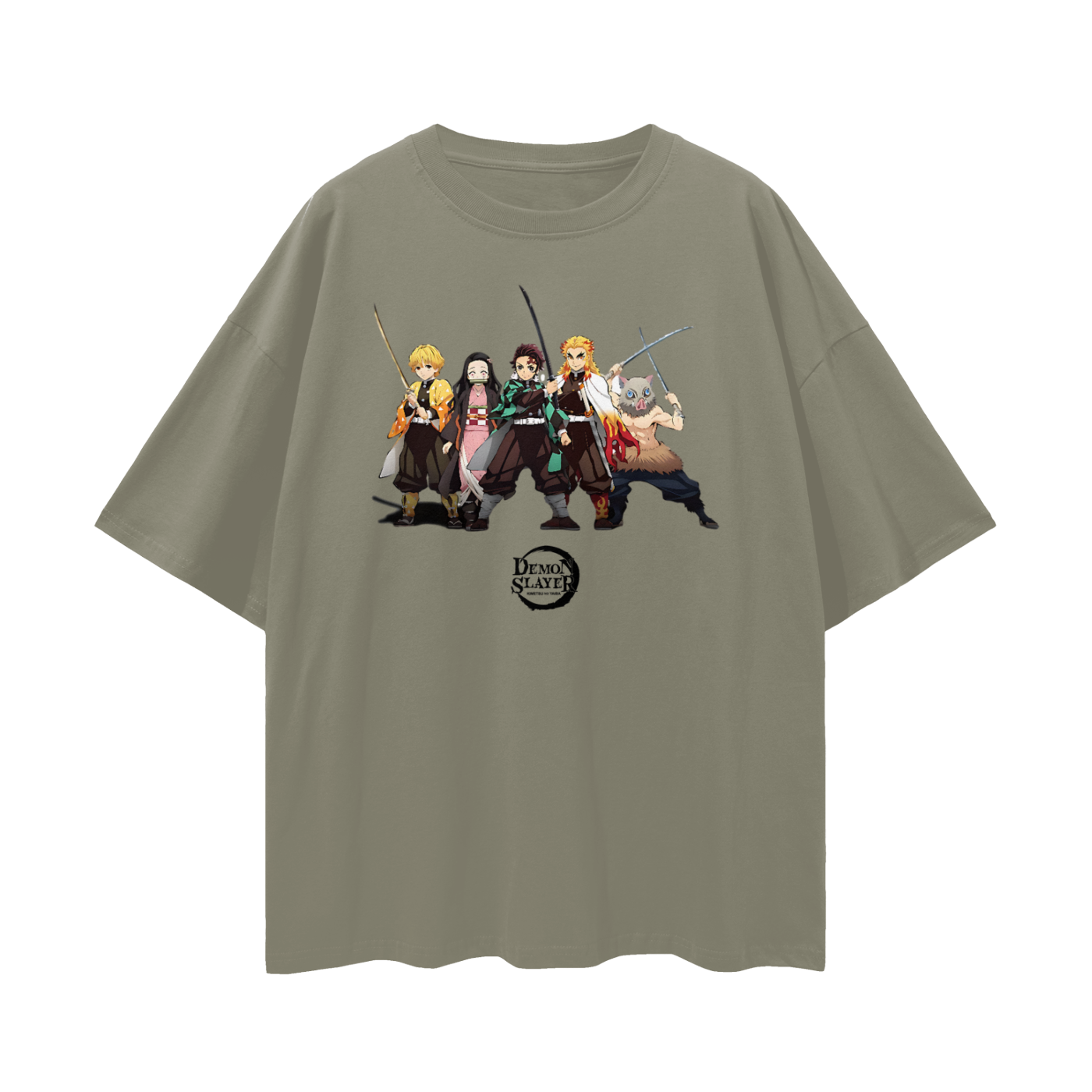 Vintage/Y2K Demon Slayer Anime All Characters Oversized T Shirt