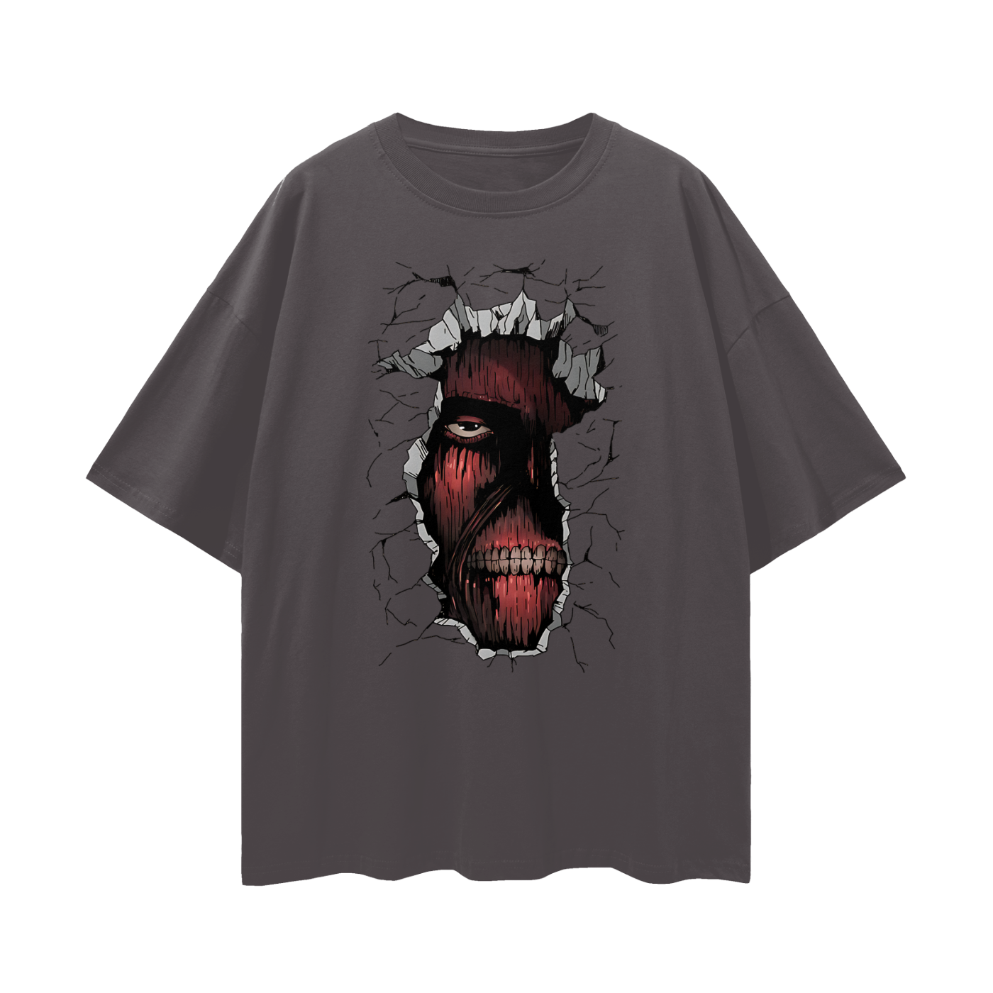 Vintage/Y2K Attack On Titans Anime Graphic Oversized T Shirt