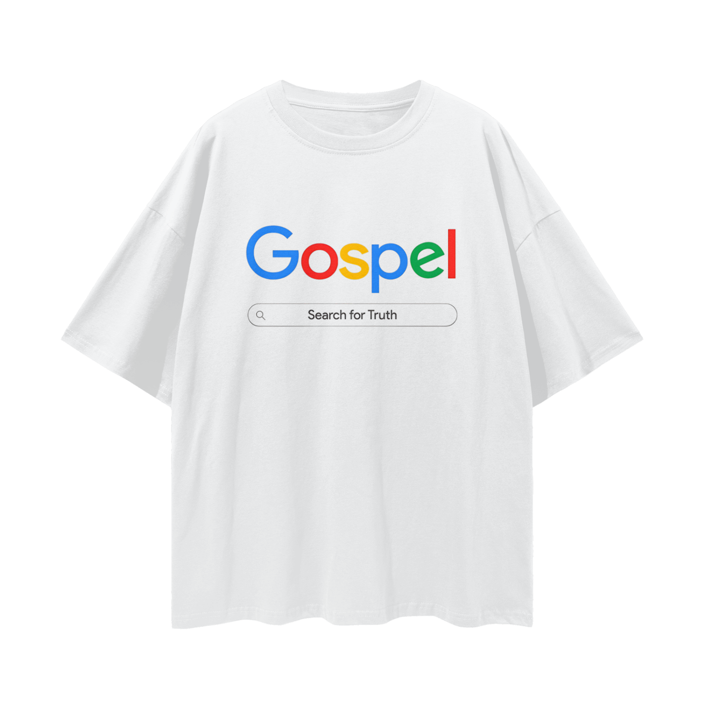 Religious Gospel Google Like Y2K Vintage Like Graphic Oversized T Shirt