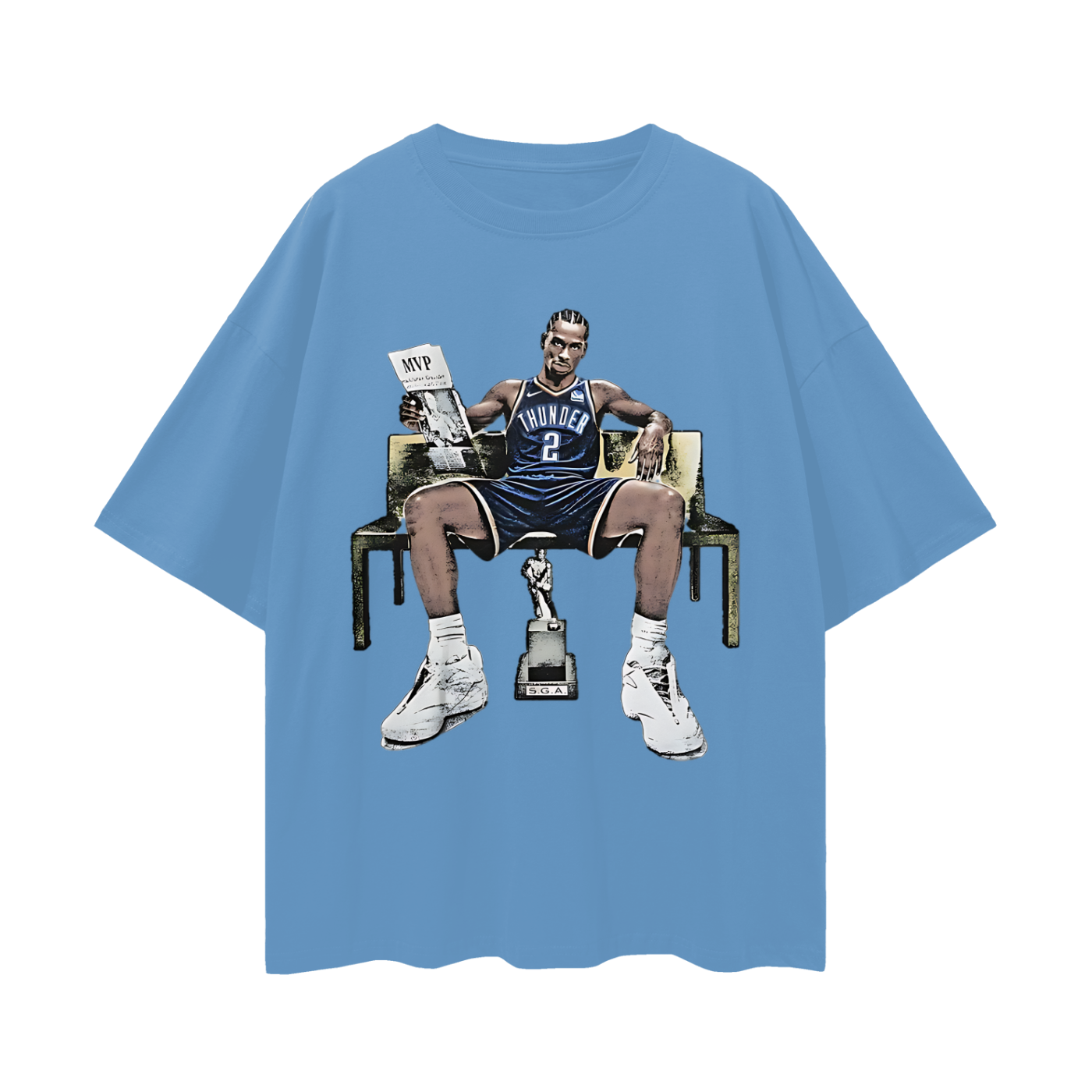 Shai Gilgeous Alexander Thunder MVP 90s Y2K Vintage Like Graphic Oversized T Shirt