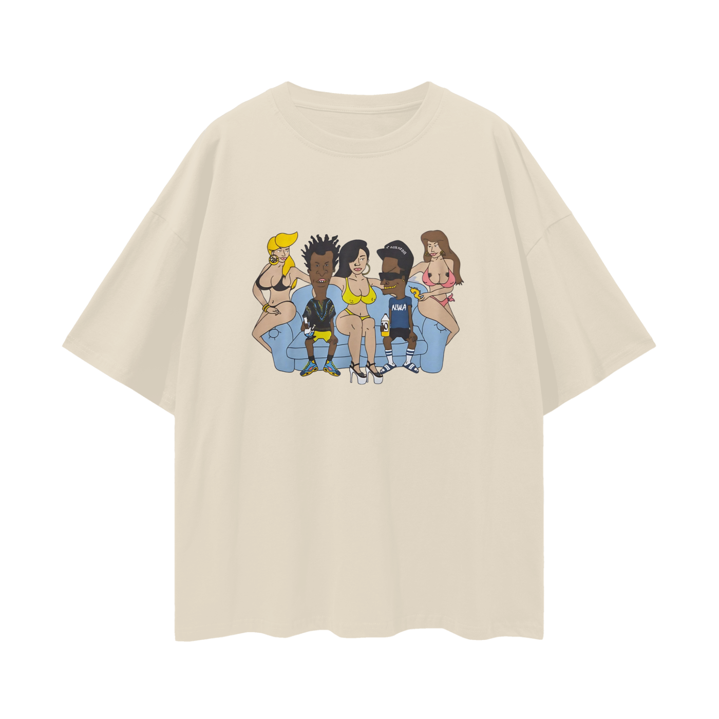 Vintage Like Beavis & Butthead Couch Funny Oversized T Shirt