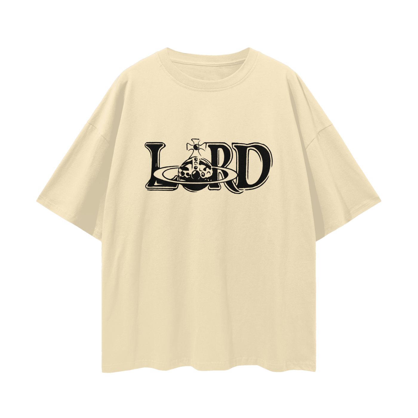 Religious Lord Vivienne Westwood Like Graphic Oversized T Shirt