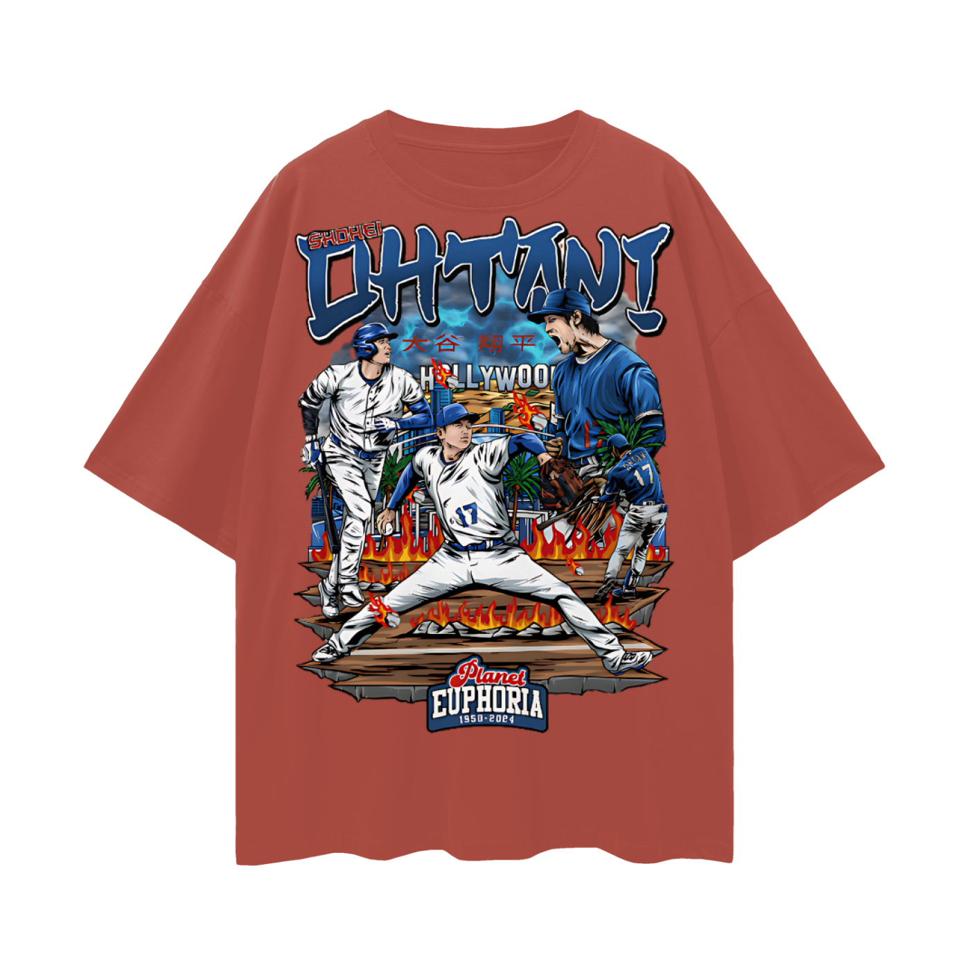 Shohei Otani Dodgers PE MLB Baseball Vintage Like Graphic Oversized T Shirt