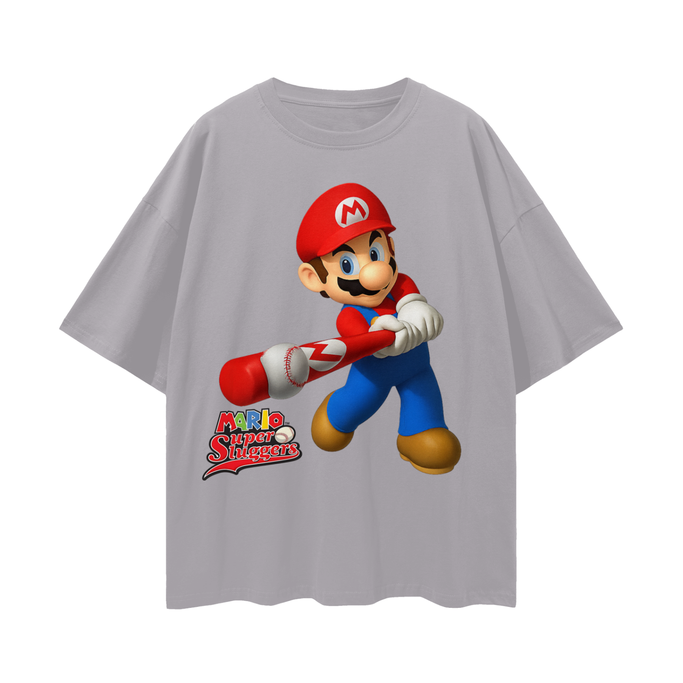 Vintage/Y2K Mario Super Sluggers Game Graphic T Shirt