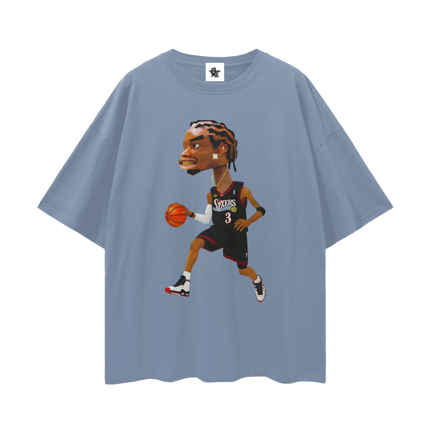 Vintage/Y2K Allen Iverson Sixers Oversized T Shirt