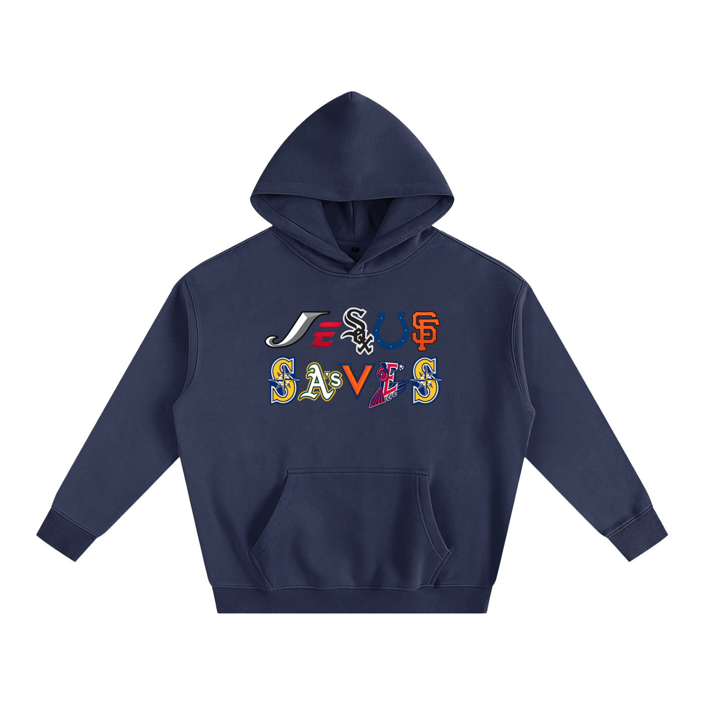 Vintage/Y2K Religious Jesus Saves Logos Oversized Hoodie