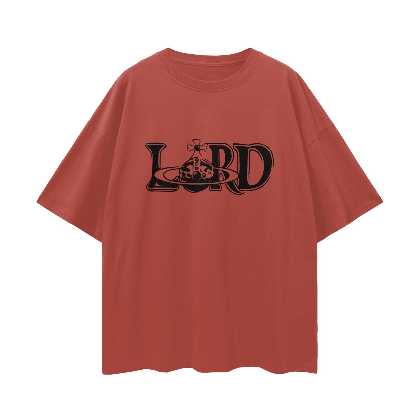 Religious Lord Vivienne Westwood Like Graphic Oversized T Shirt