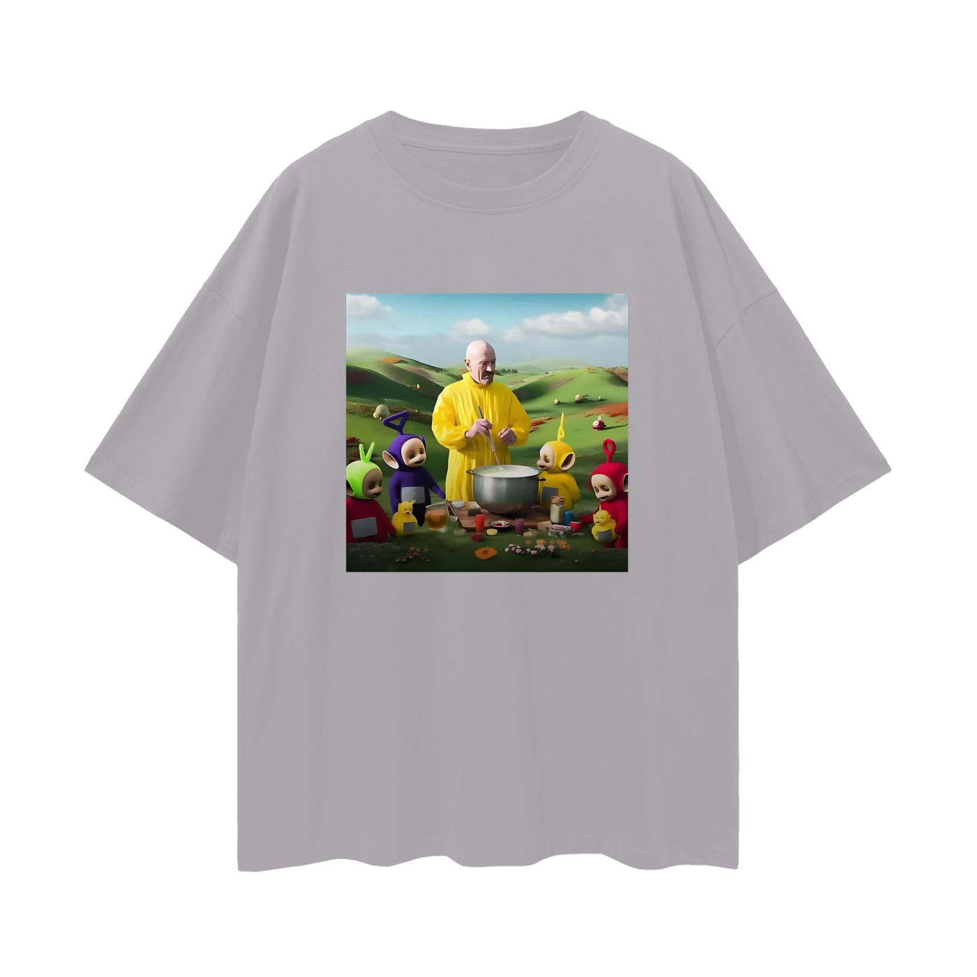 Funny Walter White Teletubbies Breaking Bad Graphic Oversized T Shirt