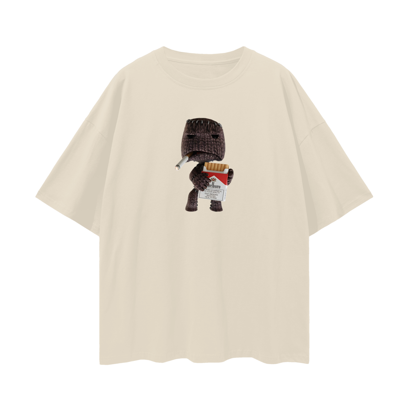 Vintage Like Sackboy Smoking A Cig Oversized T Shirt