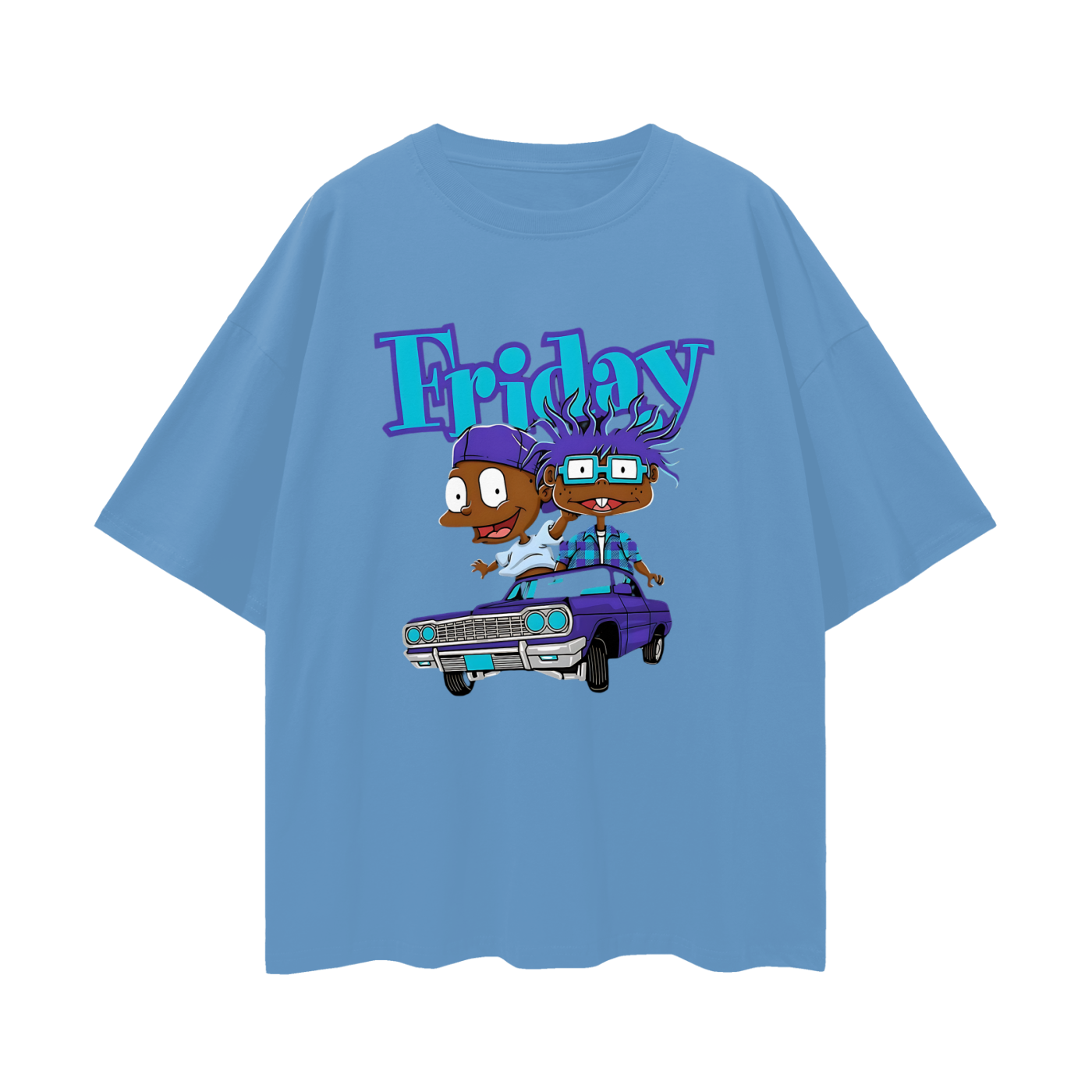 Funny Friday Rug Rats Low Rider Graphic Oversized T Shirt