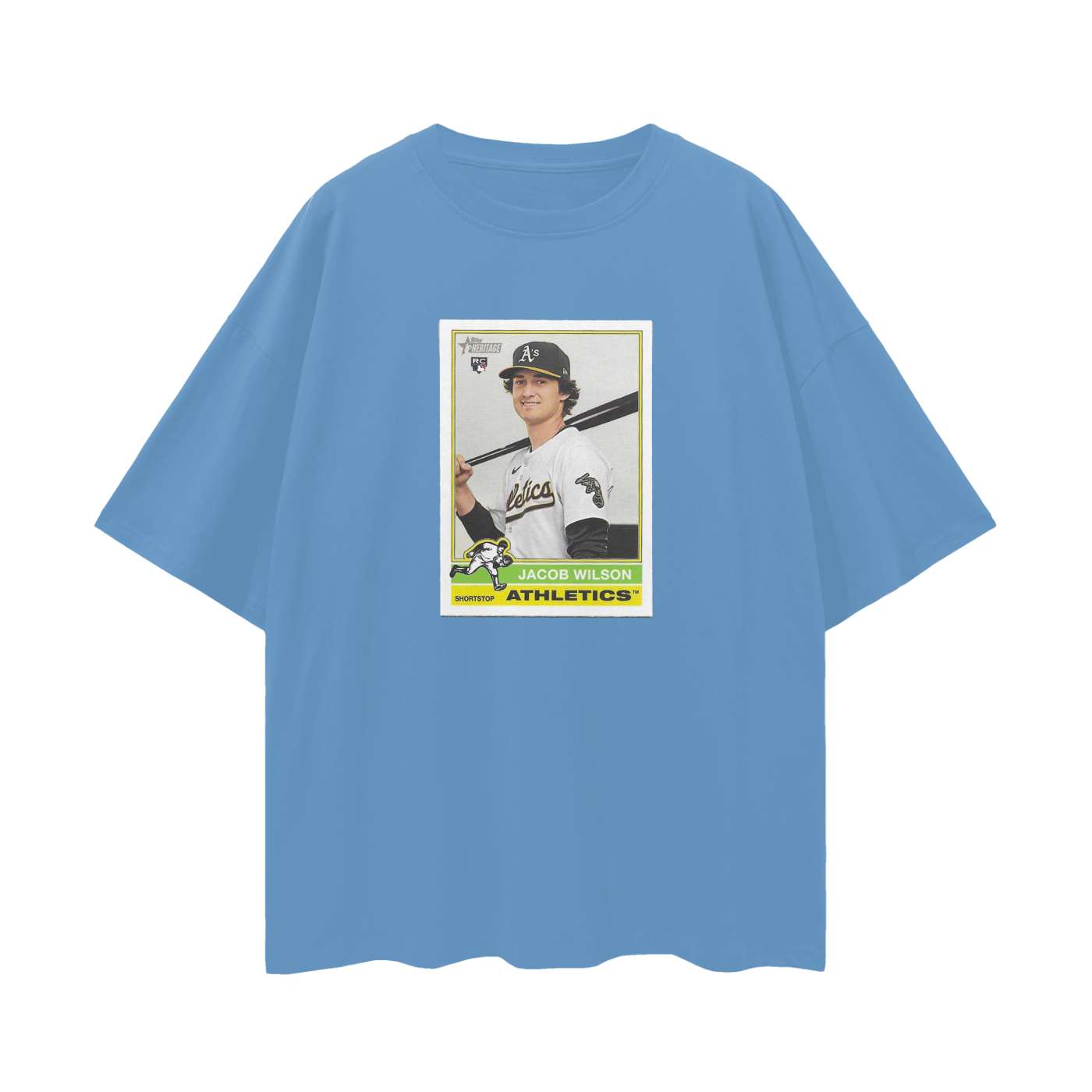 Jacob Wilson Athletics Rookie Card T Shirt Vintage Like Graphic Oversized T Shirt