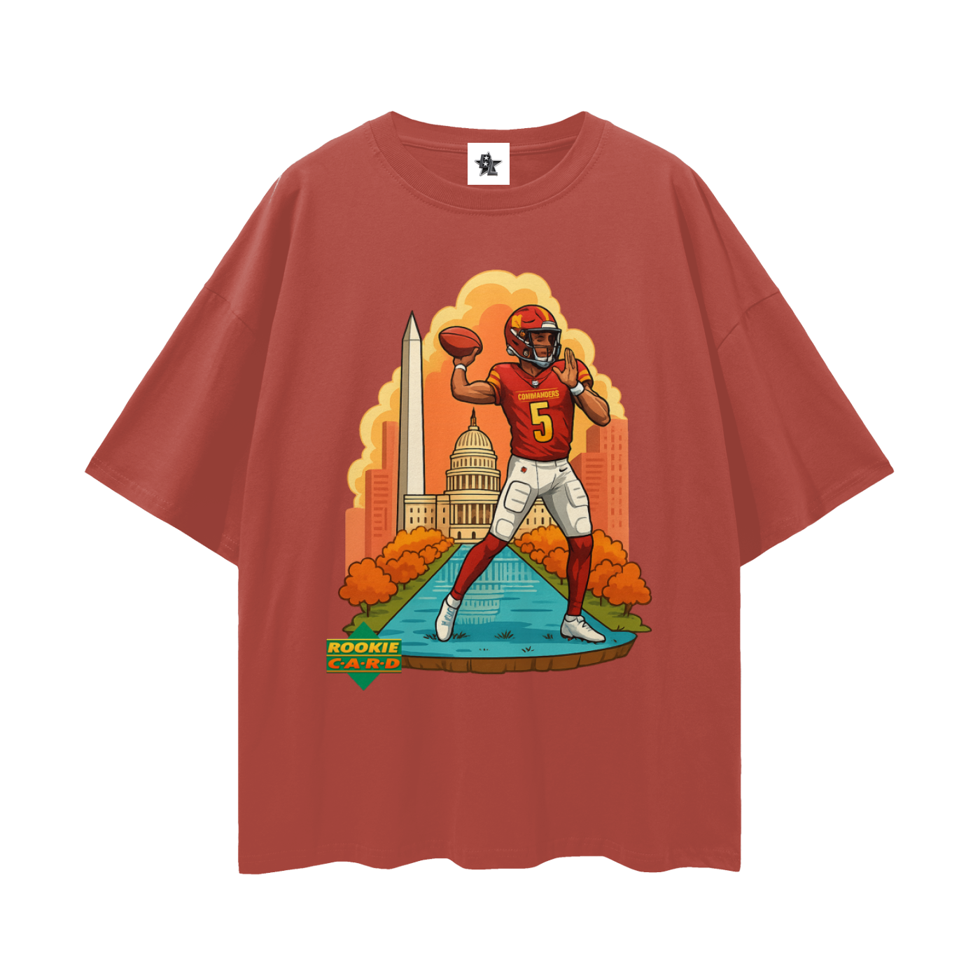 Vintage/Y2K Jayden Daniels Commanders Downtown Rookie Oversized T Shirt