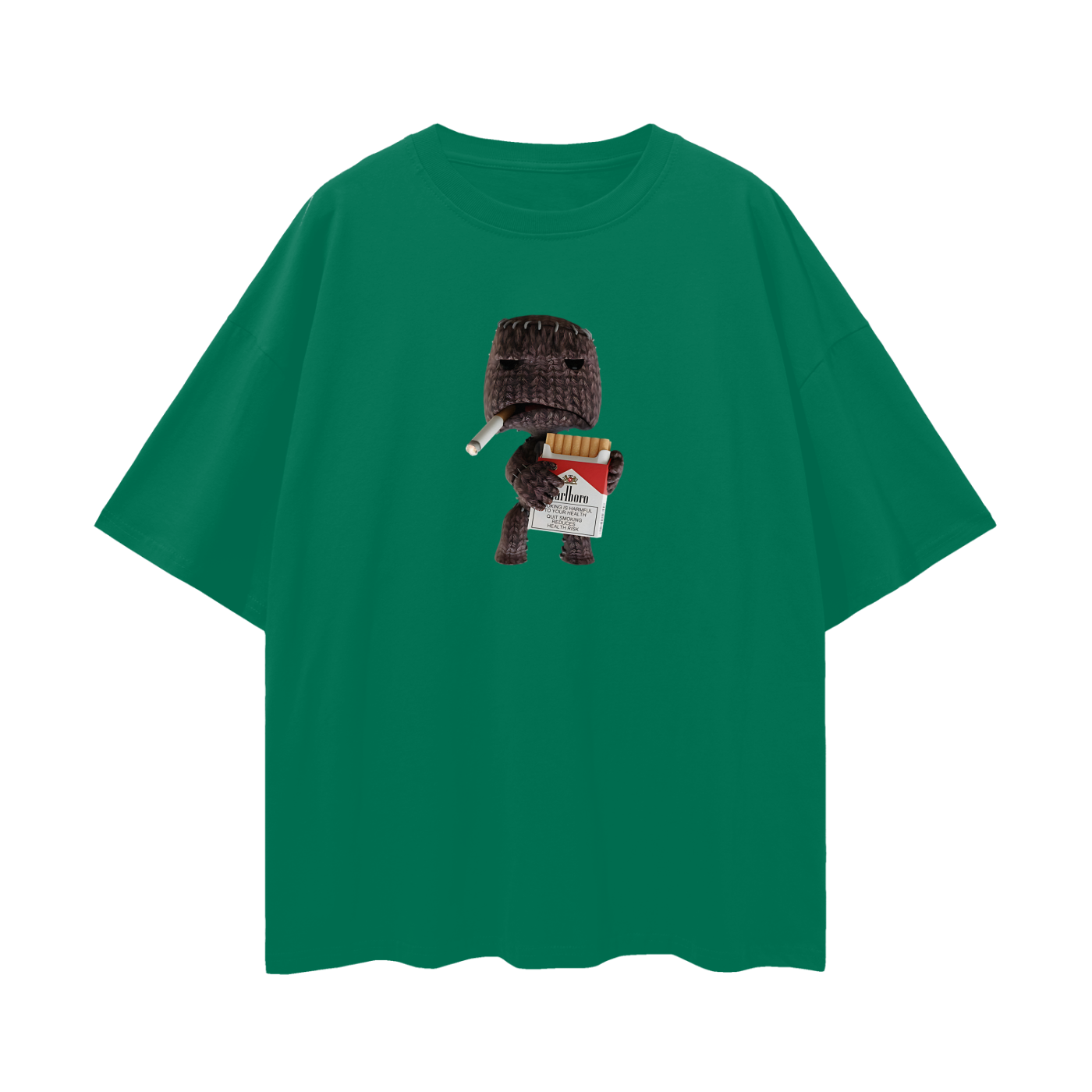 Vintage Like Sackboy Smoking A Cig Oversized T Shirt