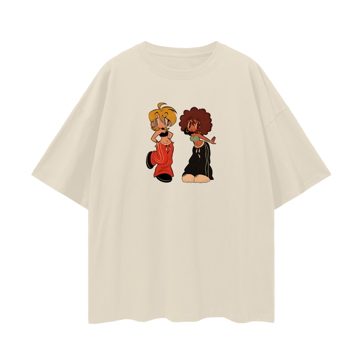 Vintage Like Girls Mary & Judy Graphic Oversized T Shirt