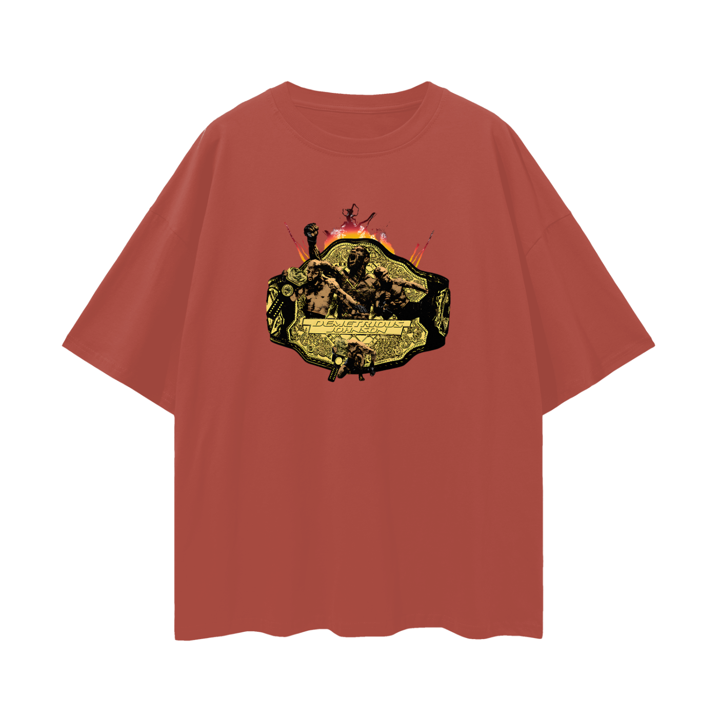 Demetrius Johnson UFC Belt Graphic Oversized T Shirt