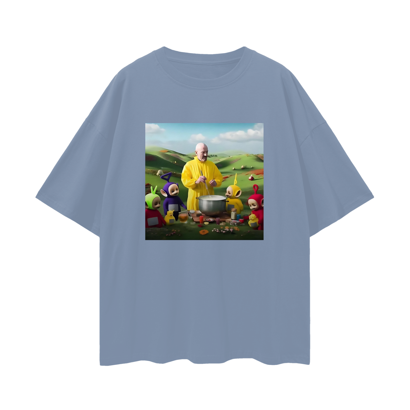 Funny Walter White Teletubbies Breaking Bad Graphic Oversized T Shirt