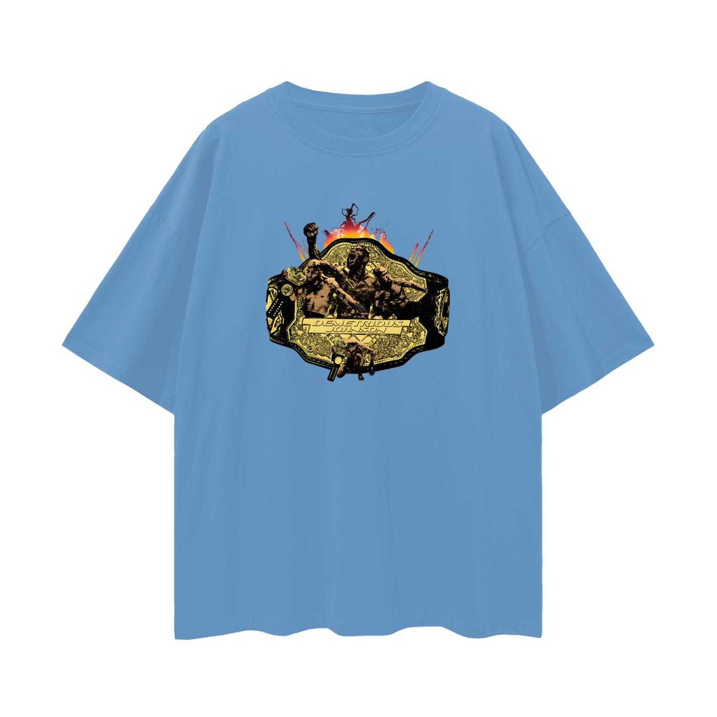 Demetrius Johnson UFC Belt Graphic Oversized T Shirt