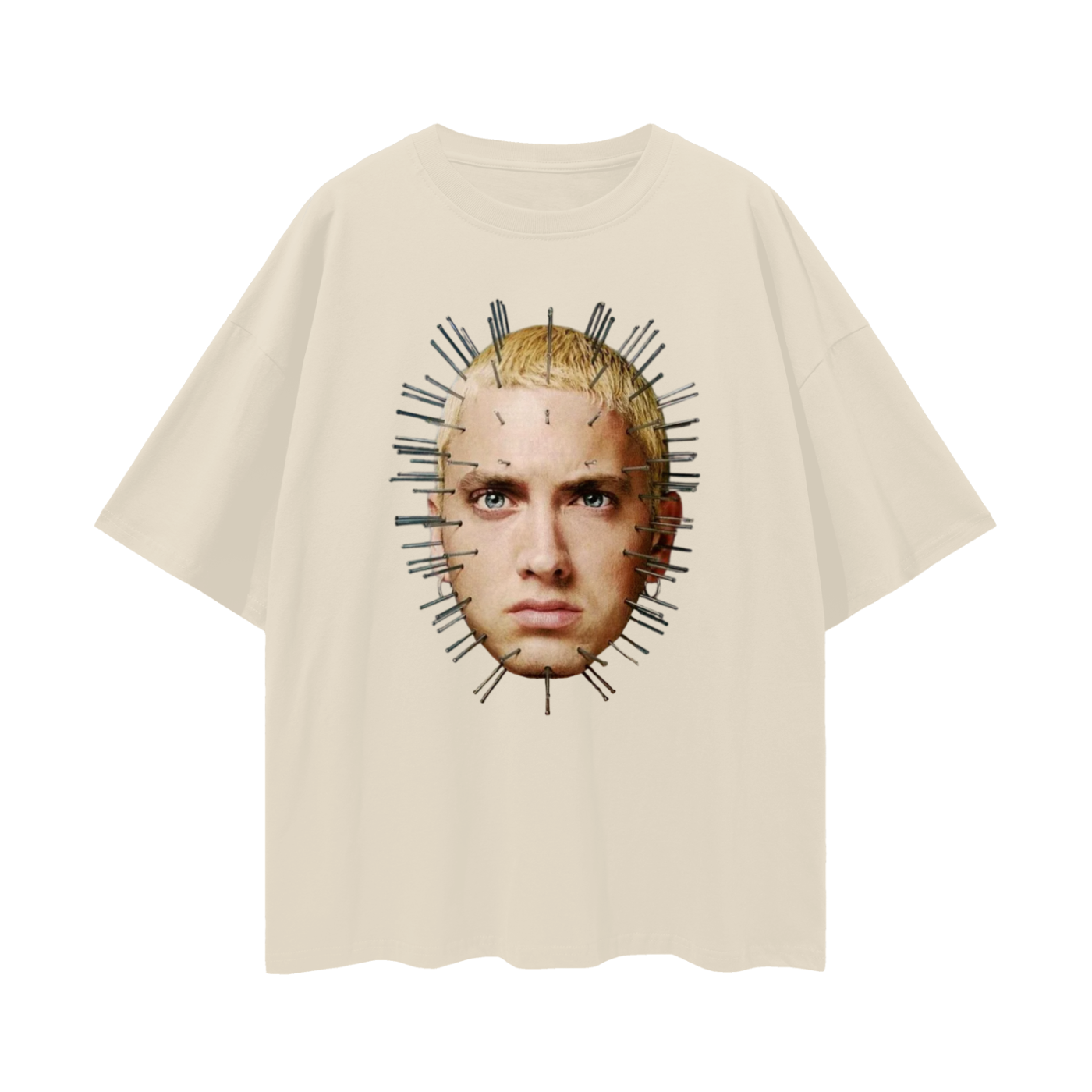 Vintage Like Nail Head Eminem Graphic Oversized T Shirt