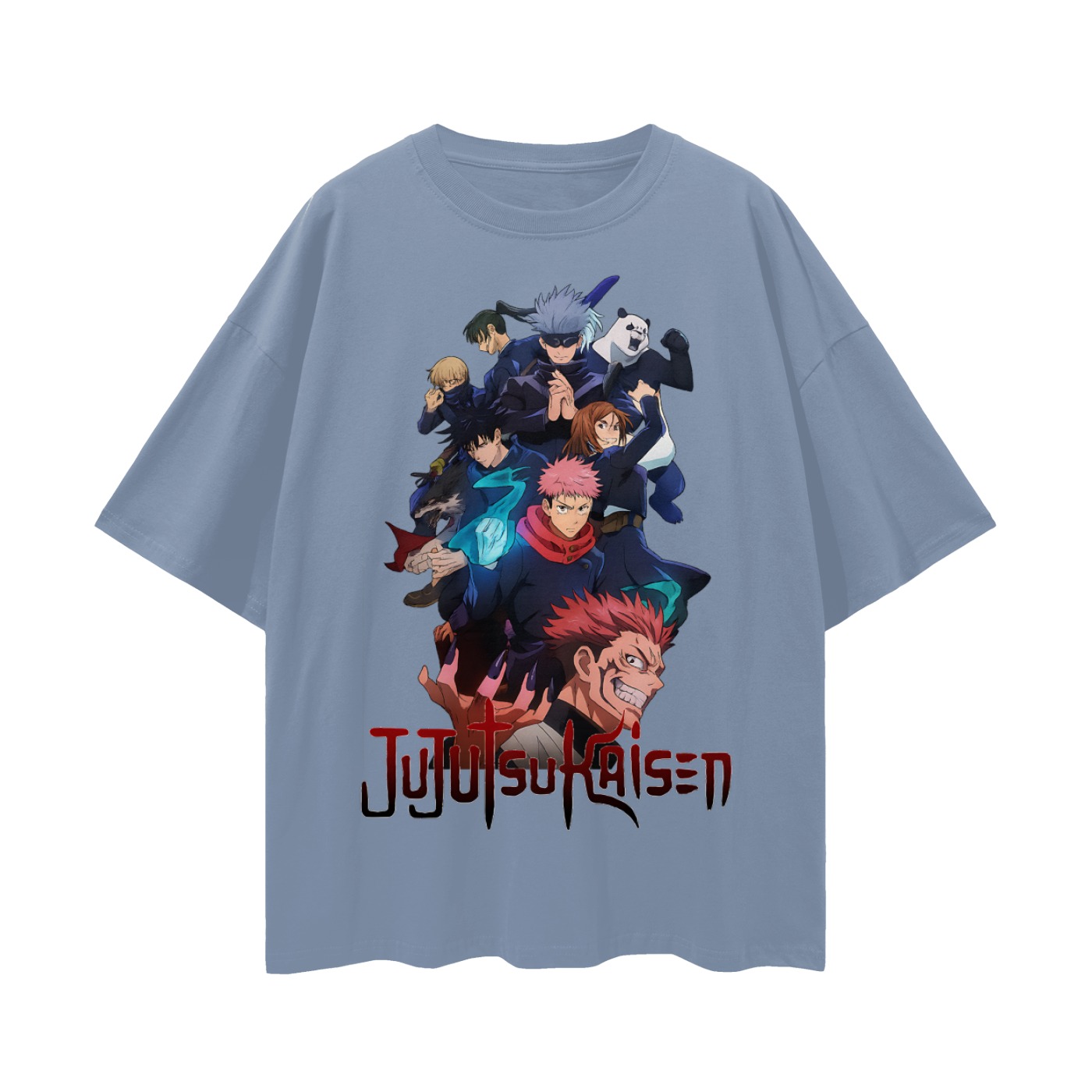 Vintage/Y2K Jujutsu Kaisen Anime Characters Oversized T Shirt