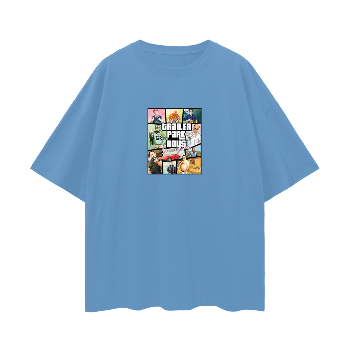 Vintage Like GTA Trailer Park Boys Funny Y2K Graphic Oversized T Shirt