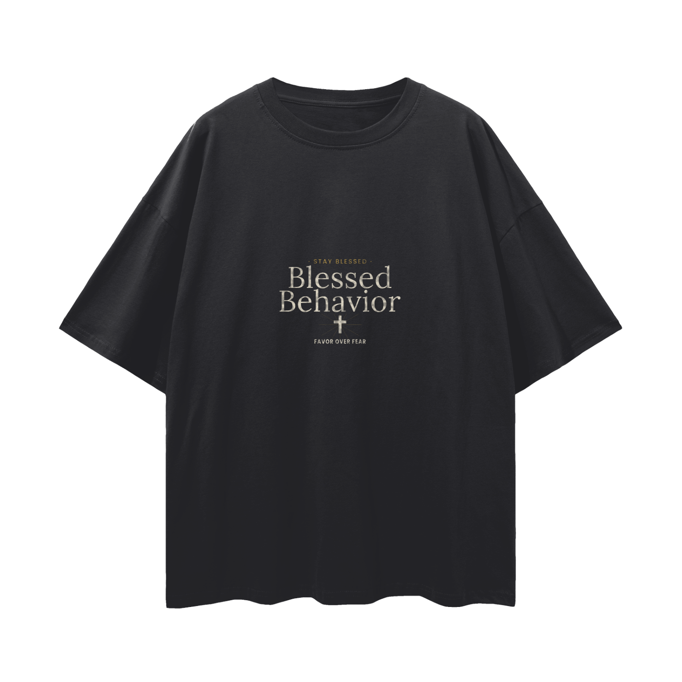 Blessed Behavior Oversized T-Shirt | Christian Streetwear Graphic