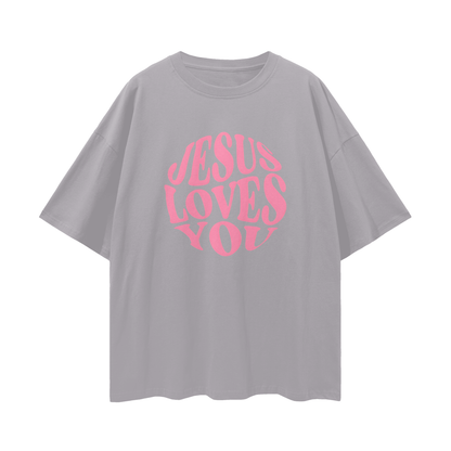 Religious Vintage/Y2K Jesus Loves You Oversized T Shirt