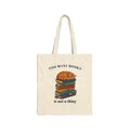 Too Many Books Is Not a Thing Tote Bag, Sleeping Cat on Books, Book Lover Gift